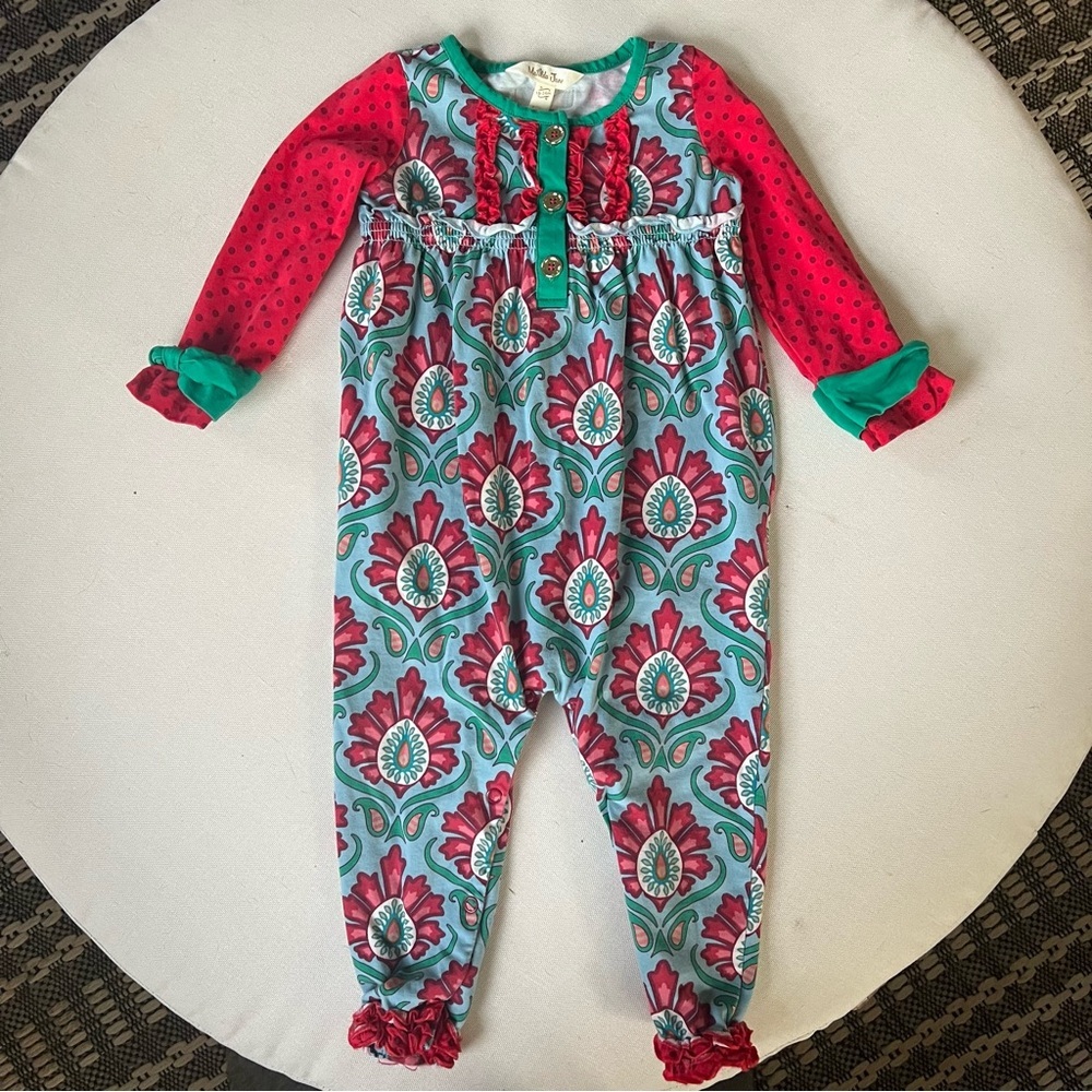 Matilda Jane Better Not Pout Romper 18-24 Months Long Sleeve